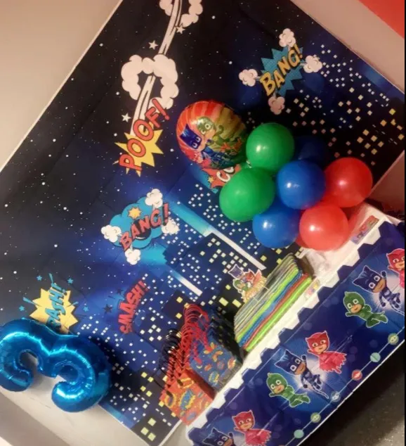 Superhero Text Party Favor Bags - Set of 6 or 12