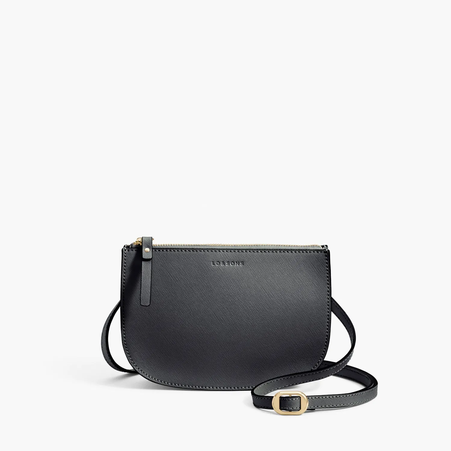 The Waverley 2 - Saffiano Leather - Dark Grey / Gold / Grey