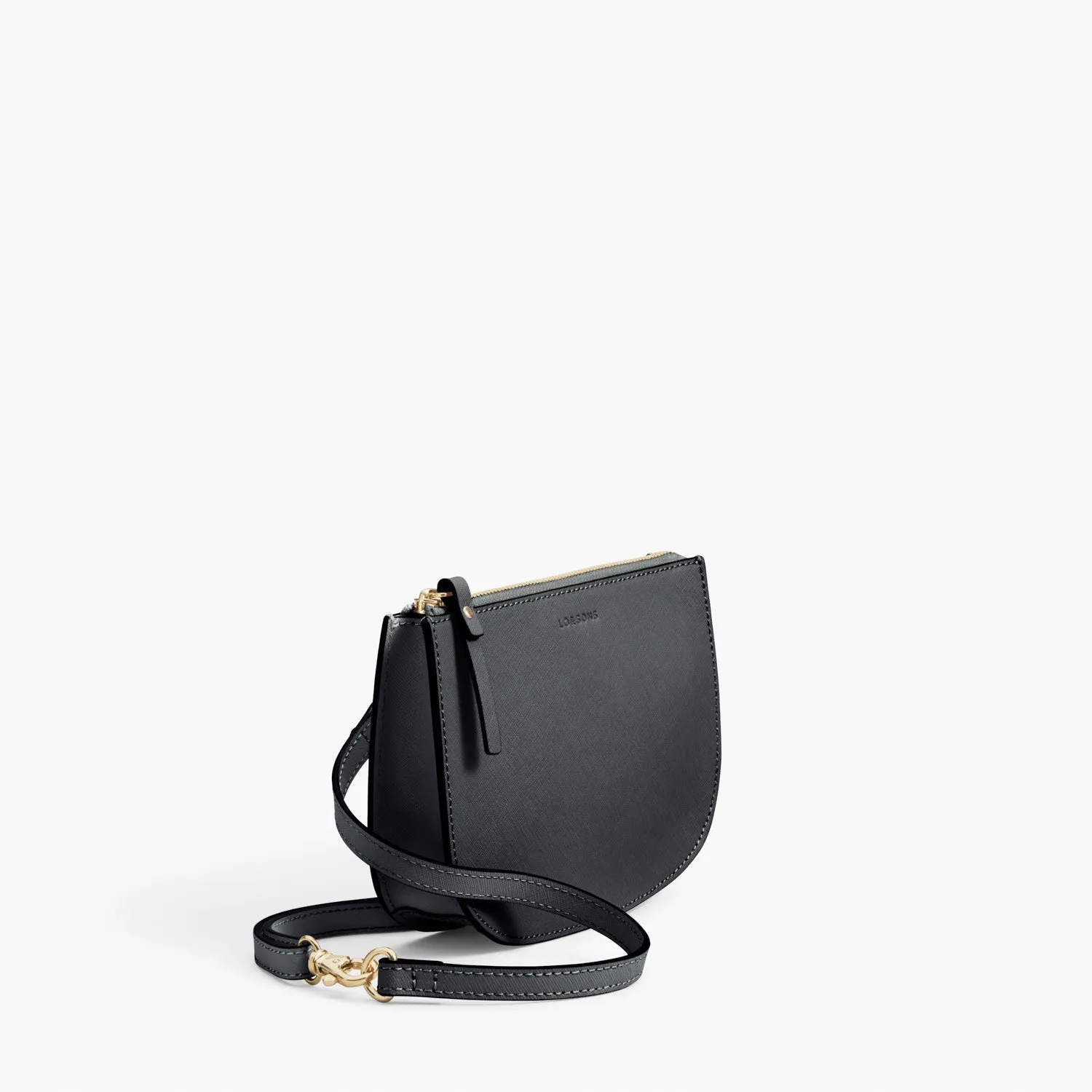 The Waverley 2 - Saffiano Leather - Dark Grey / Gold / Grey