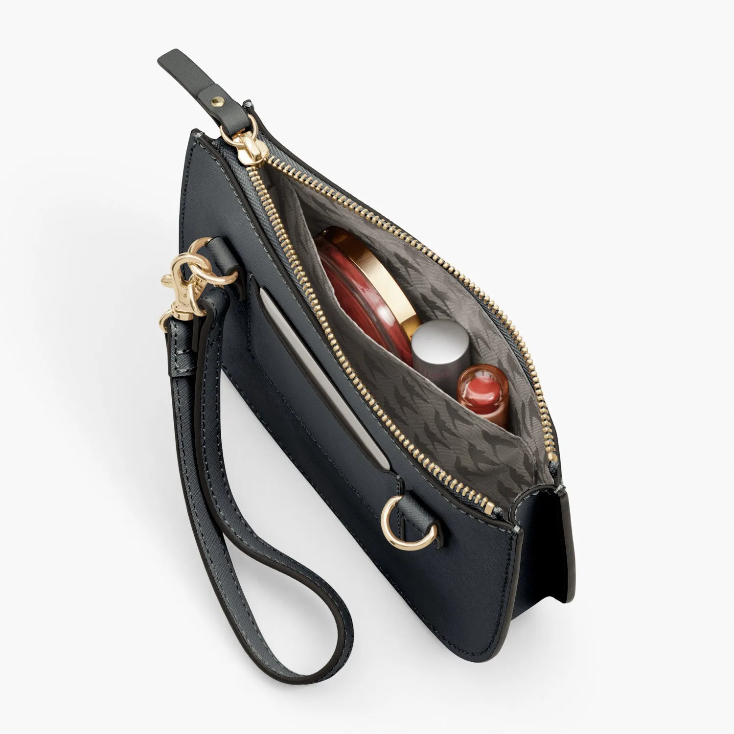 The Waverley 2 - Saffiano Leather - Dark Grey / Gold / Grey