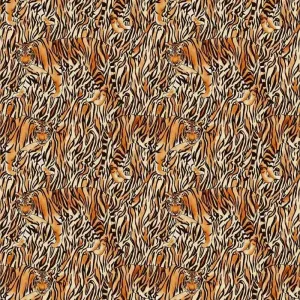 Timeless Treasures Tiger Print, Wild Camo, African Print