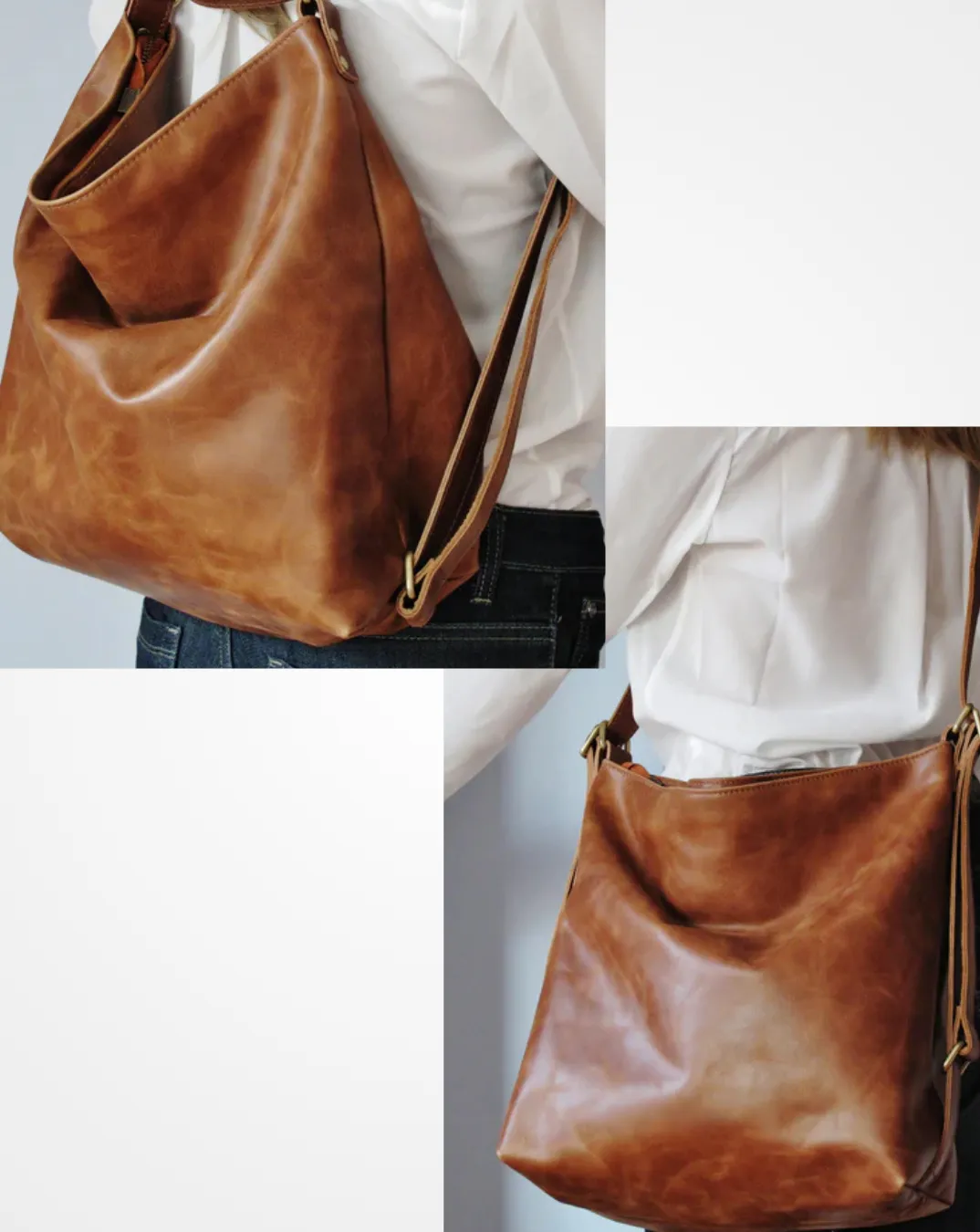 Travelling Midi Backpack: Brown Vintage