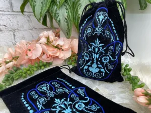 Velvet Fatima Hand Drawstring Bag
