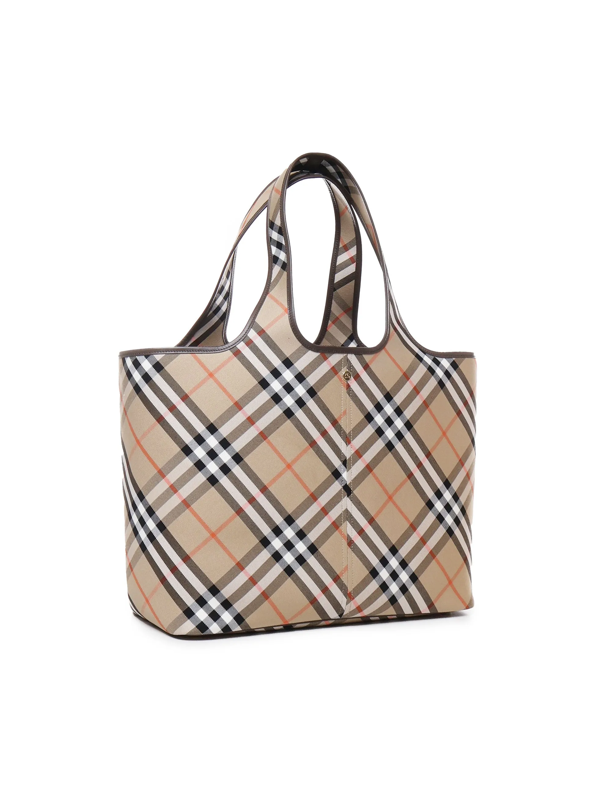 Vintage Check Print Tote Bag