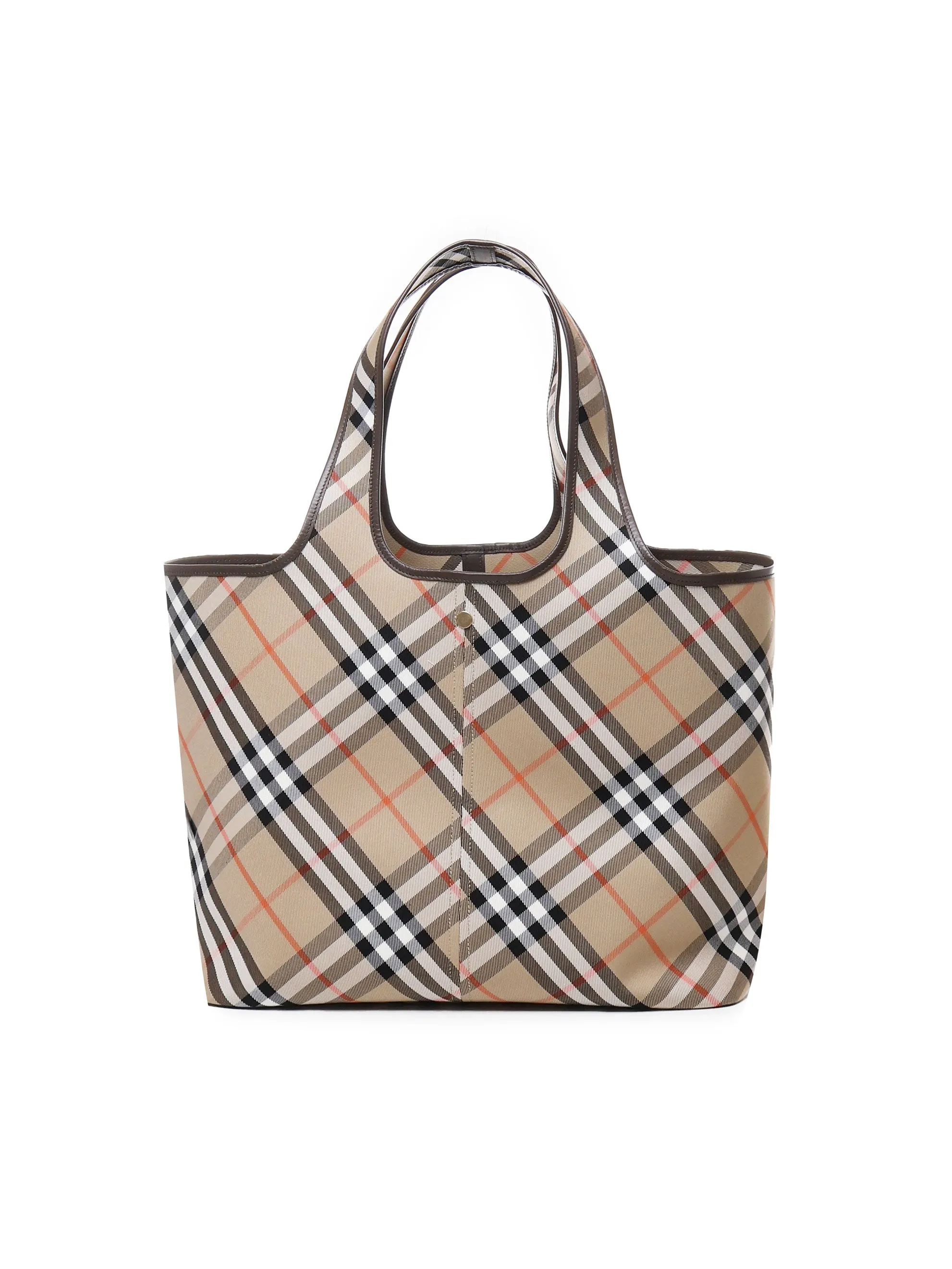 Vintage Check Print Tote Bag
