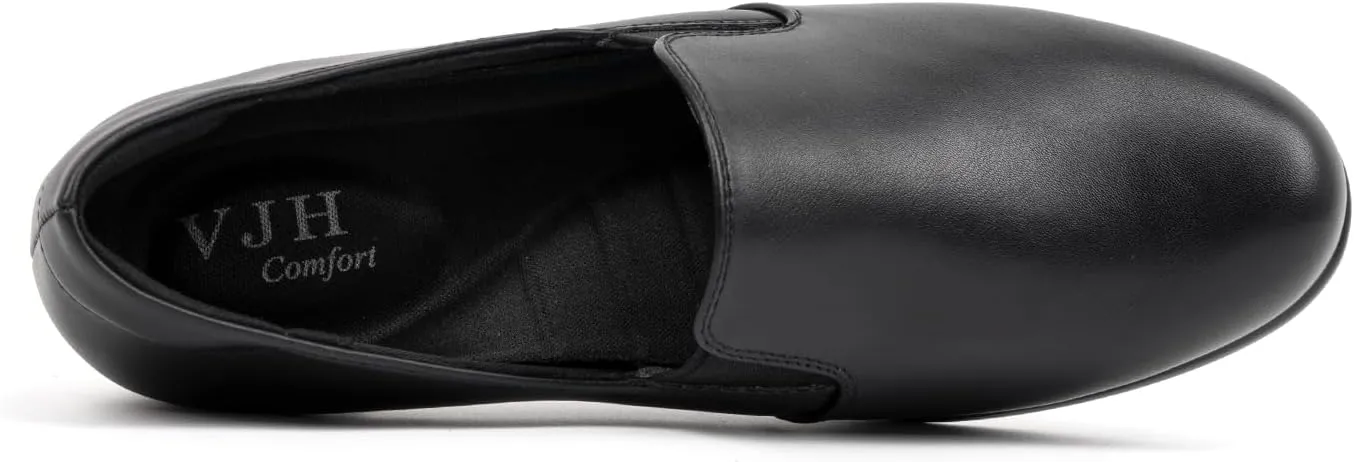 VJH confort Womens Heeled Shoes, Comfortable Elastic Low Block Chunky Heels Pumps