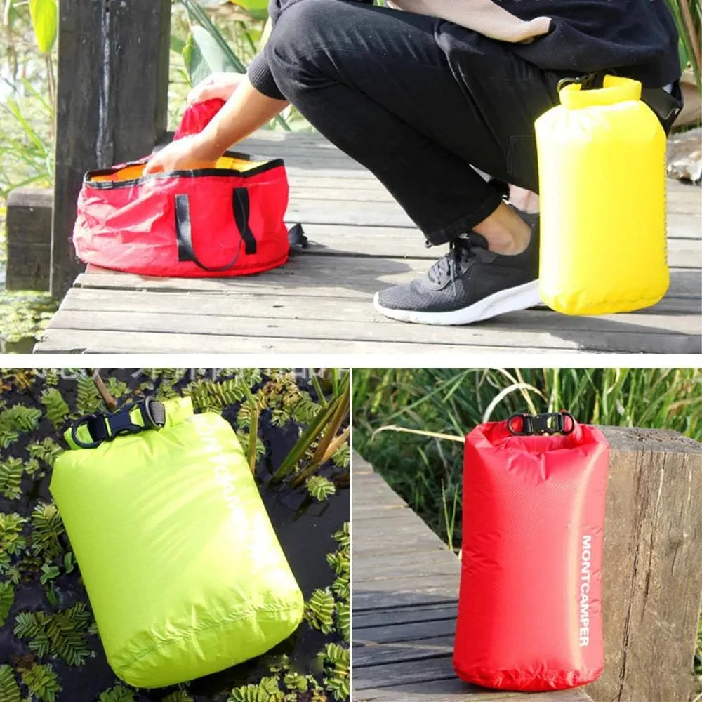 Waterproof Dry Sacks Pack of 3 Lightweight Waterproof Storage Dry Bags for Outdoor Camping Boating Hiking Rafting