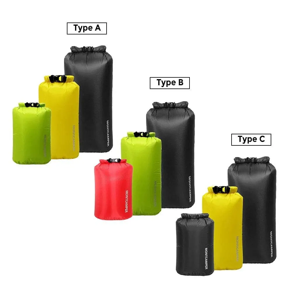 Waterproof Dry Sacks Pack of 3 Lightweight Waterproof Storage Dry Bags for Outdoor Camping Boating Hiking Rafting