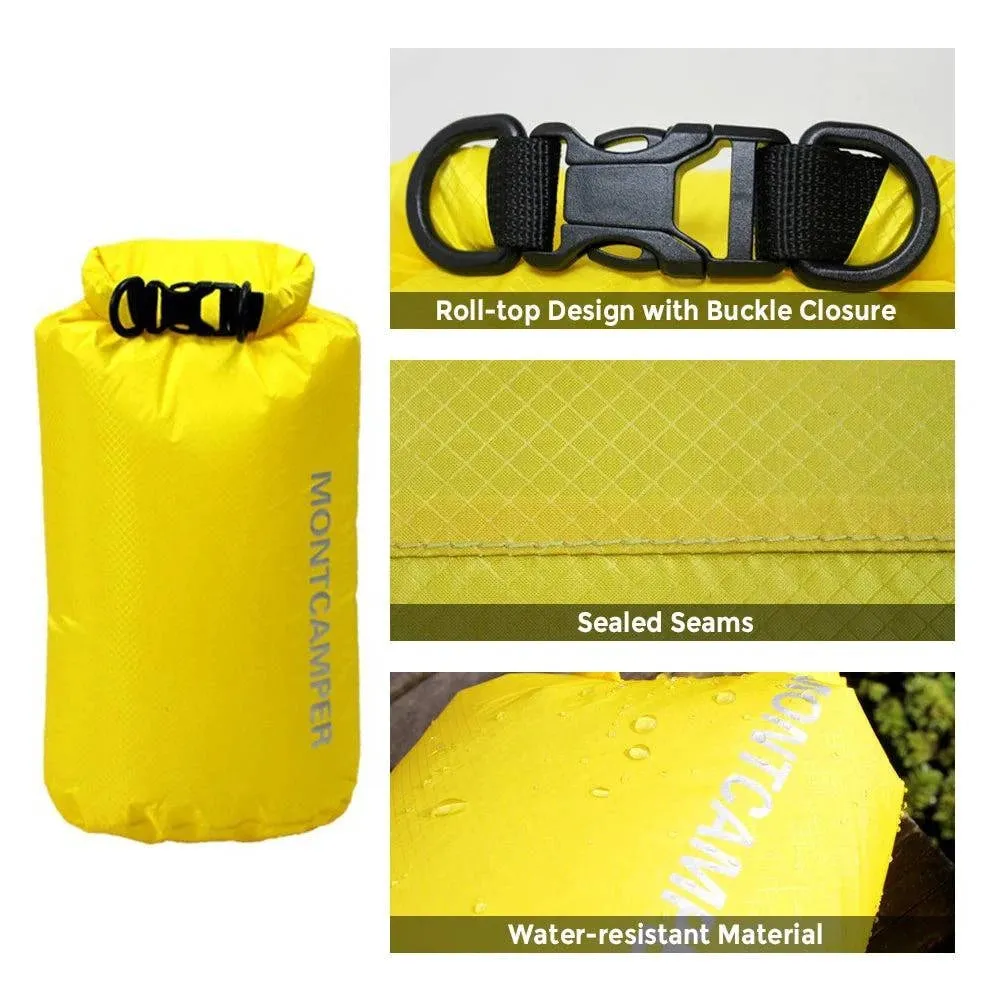 Waterproof Dry Sacks Pack of 3 Lightweight Waterproof Storage Dry Bags for Outdoor Camping Boating Hiking Rafting
