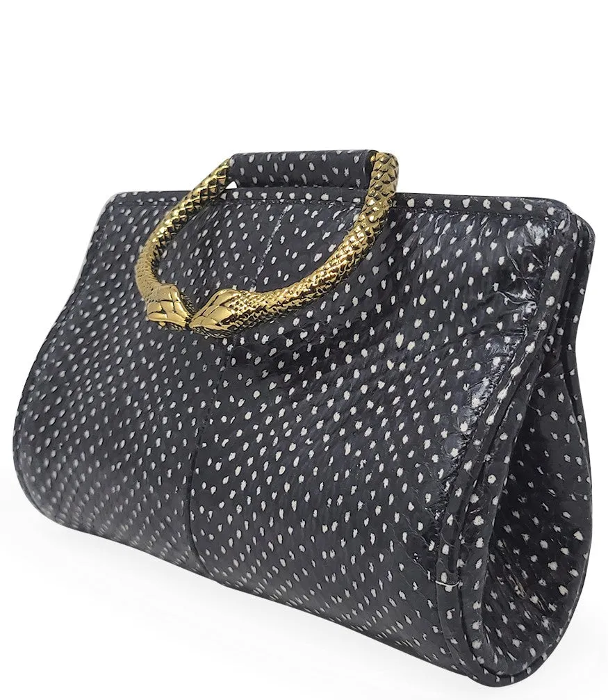 Watersnake Mini Clutch W/ Snake Handle