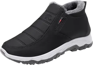 Winter Boots for Women Warm Fur Lined Couple Boots Waterproof Shoes Slip On Walking Comfortable Hiking Booties