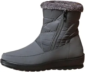 Winter Boots for Women with Fur Lined Warm Slip On Boots Waterproof Booties Comfortable Outdoor Anti Slip Shoes