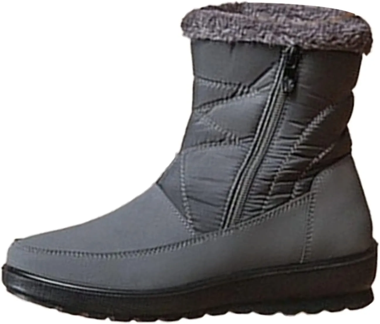 Winter Boots for Women with Fur Lined Warm Slip On Boots Waterproof Booties Comfortable Outdoor Anti Slip Shoes
