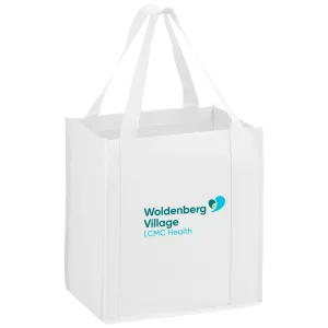 Woldenberg Village White Non Woven Shopper Tote Bag