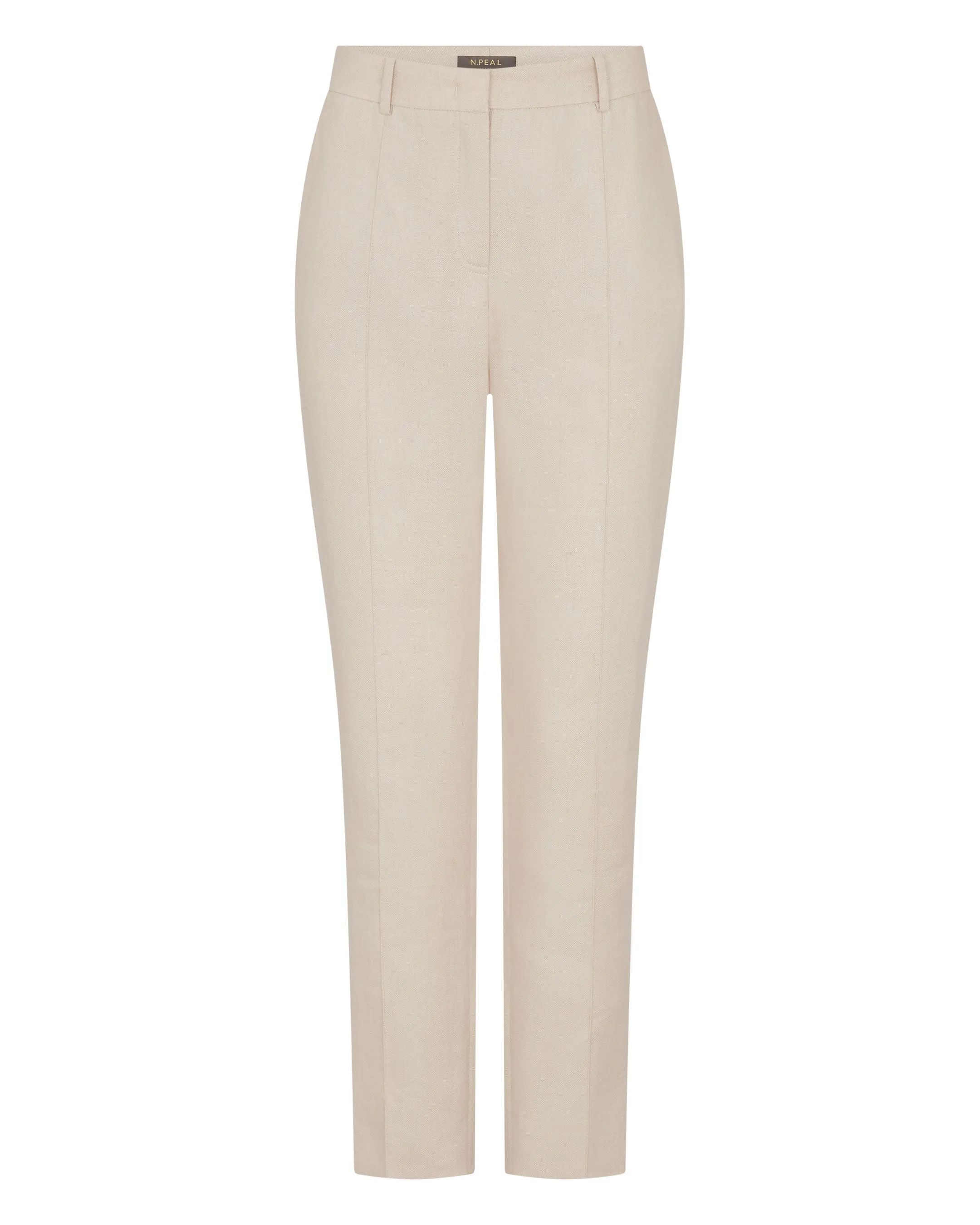 Women's Harper Crop Linen Trouser Oat Brown